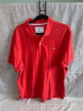 Southern Tide The Skipjack Red Pique Polo Shirt Men's XL